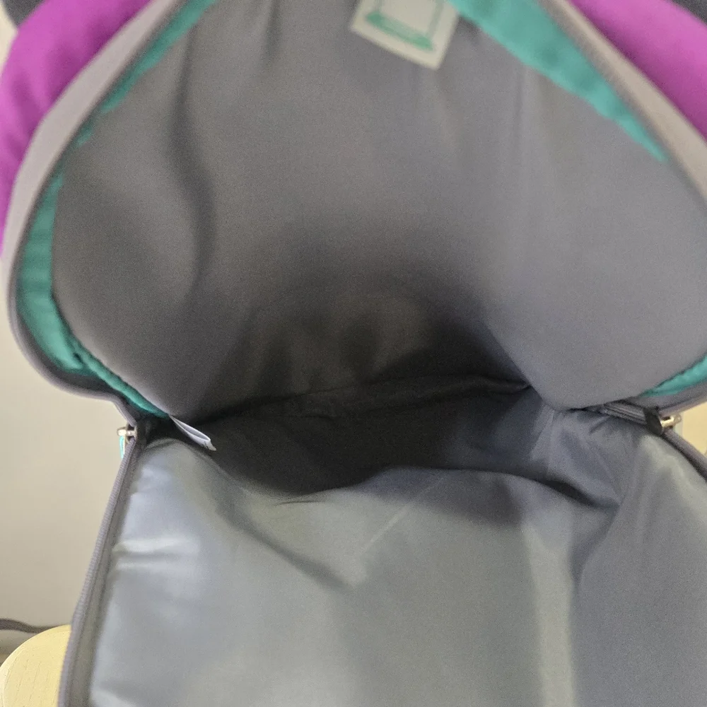 adidas UltraRIDE ClimaProof Backpack Purple Grey Daypack Hiking School Laptop - Picture 6 of 8